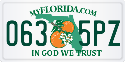 FL license plate 0635PZ