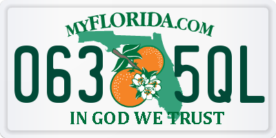 FL license plate 0635QL