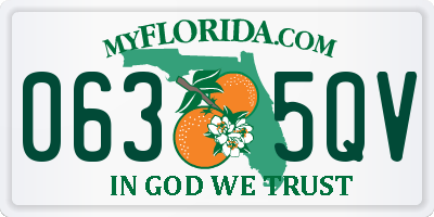FL license plate 0635QV