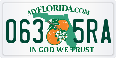 FL license plate 0635RA