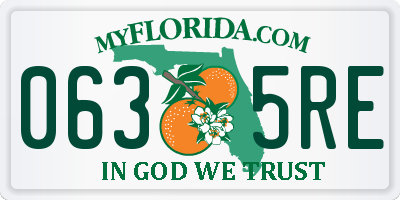 FL license plate 0635RE