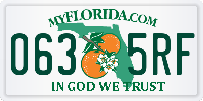 FL license plate 0635RF
