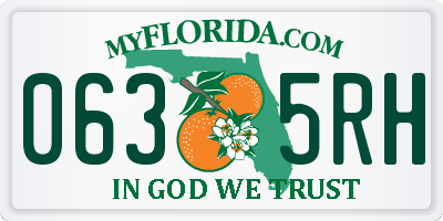 FL license plate 0635RH