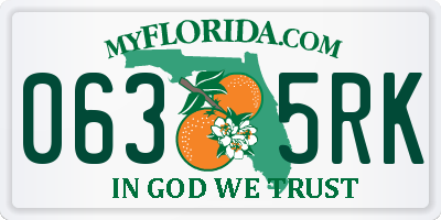 FL license plate 0635RK
