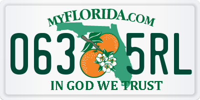 FL license plate 0635RL