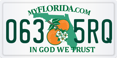 FL license plate 0635RQ