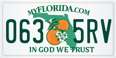 FL license plate 0635RV