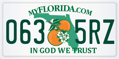 FL license plate 0635RZ