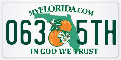 FL license plate 0635TH