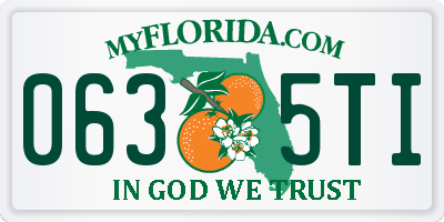 FL license plate 0635TI