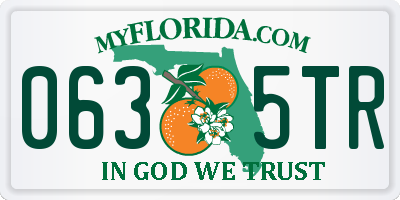 FL license plate 0635TR