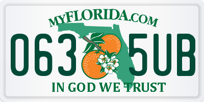 FL license plate 0635UB