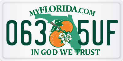 FL license plate 0635UF