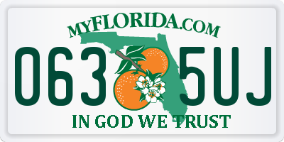 FL license plate 0635UJ
