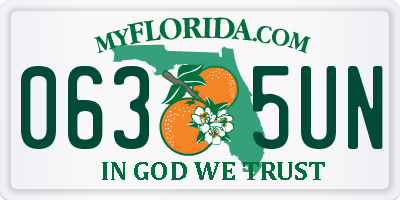 FL license plate 0635UN