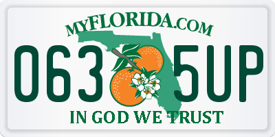 FL license plate 0635UP
