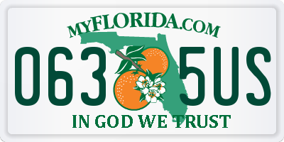 FL license plate 0635US