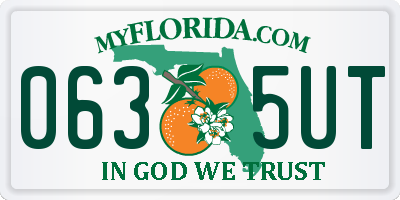 FL license plate 0635UT