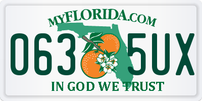 FL license plate 0635UX