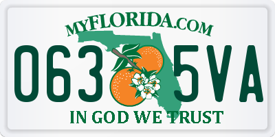 FL license plate 0635VA