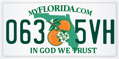 FL license plate 0635VH