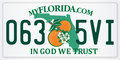 FL license plate 0635VI