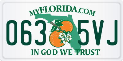 FL license plate 0635VJ