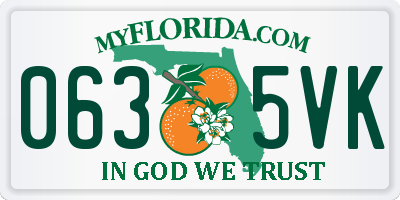 FL license plate 0635VK