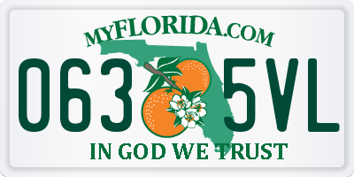 FL license plate 0635VL