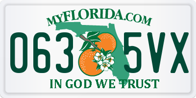 FL license plate 0635VX