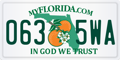 FL license plate 0635WA