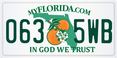 FL license plate 0635WB