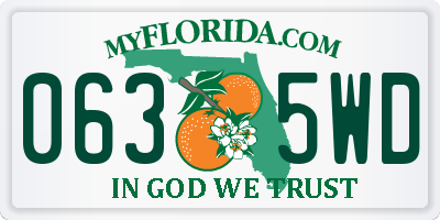 FL license plate 0635WD
