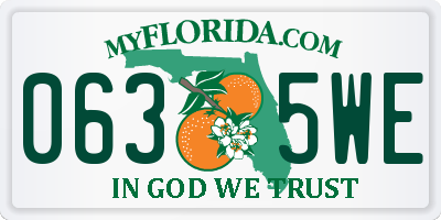 FL license plate 0635WE
