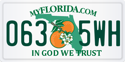 FL license plate 0635WH