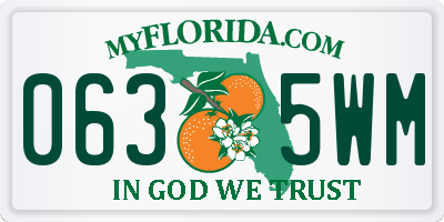FL license plate 0635WM