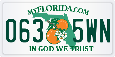FL license plate 0635WN