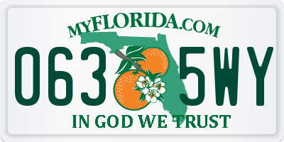 FL license plate 0635WY