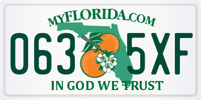 FL license plate 0635XF