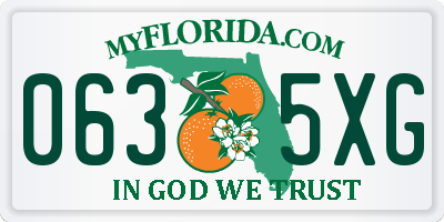 FL license plate 0635XG