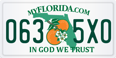 FL license plate 0635XO