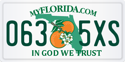 FL license plate 0635XS