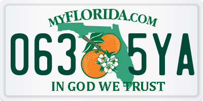 FL license plate 0635YA