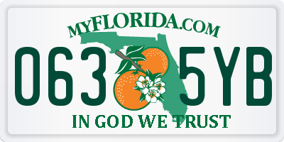 FL license plate 0635YB