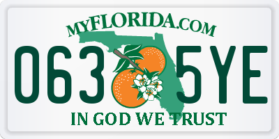 FL license plate 0635YE