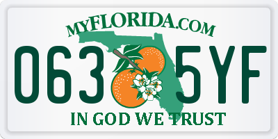 FL license plate 0635YF