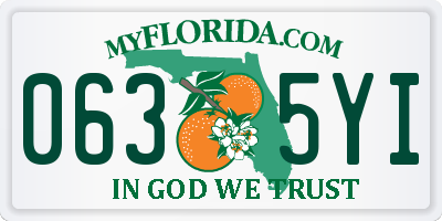 FL license plate 0635YI
