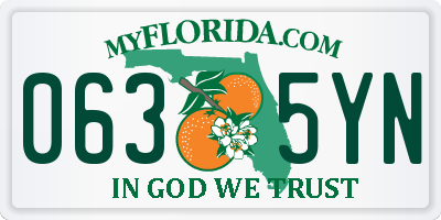 FL license plate 0635YN