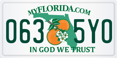 FL license plate 0635YO