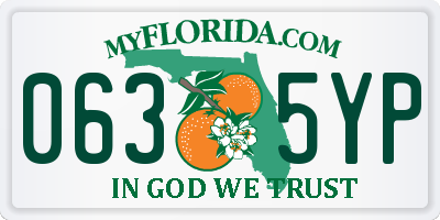 FL license plate 0635YP